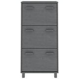 Vidaxl Schuhschrank Hamar 59.5x35x117 cm Kiefernholz dunkelgrau