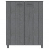 Vidaxl Schuhschrank Hamar 85x40x108 cm Festkiefer dunkelgrau