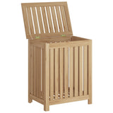VIDAXL -Waschkorb 50x35x60 cm Solid Teak