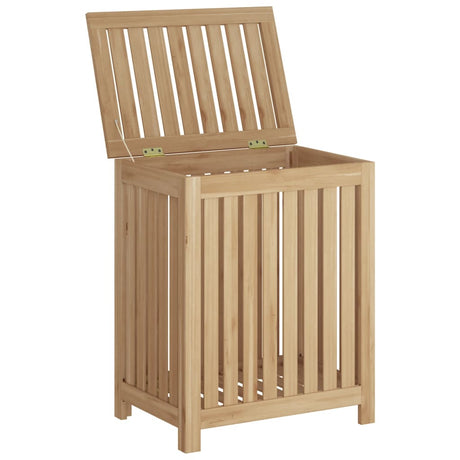 VIDAXL -Waschkorb 50x35x60 cm Solid Teak