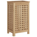 VIDAXL -Waschkorb 35x25x60 cm Solid Teak