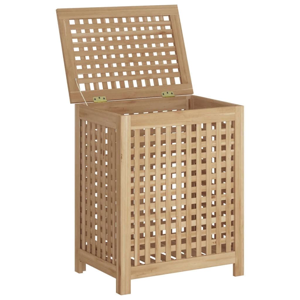 Vidaxx Wäschekorb 50x35x60 cm aus massivem Teakholz