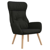 Vidaxl relaxstoel stof zwart