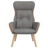 Vidaxl relaxstoel stof en pvc lichtgrijs