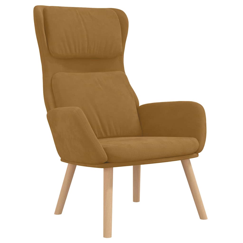 Vidaxl relaxstoel fluweel bruin