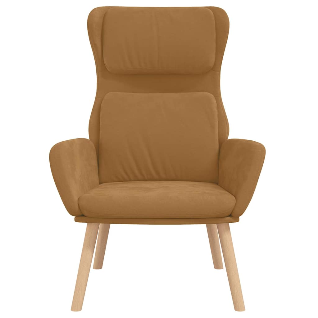 Vidaxl relaxstoel fluweel bruin