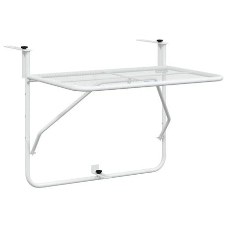 Vidaxl balkontafel 60x40 cm staal wit