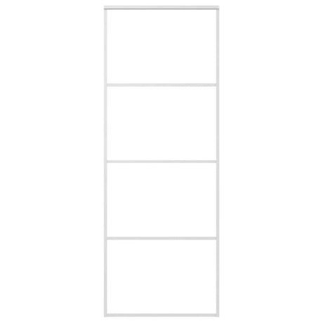 Vidaxx Schiebetür 76x205 cm ESG-Glas und Aluminium weiß