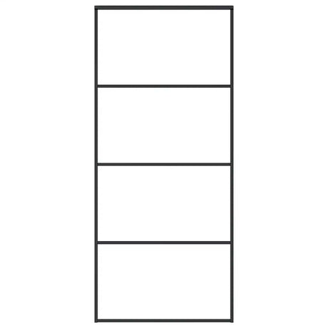 Vidaxl Schiebetür 90x205 cm mattes ESG -Glas und Aluminiumschwarz