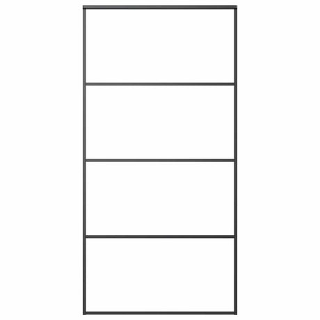 VIDAXL -Schiebetür 102,5 x 205 cm mattes ESG -Glas und Aluminiumschwarz