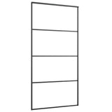 VIDAXL -Schiebetür 102,5 x 205 cm mattes ESG -Glas und Aluminiumschwarz