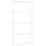 VIDAXL -Schiebetür 102,5 x 205 cm ESG -Glas und Aluminium weiß