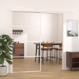 VidaXL sliding door 102.5x205 cm ESG glass and aluminum white