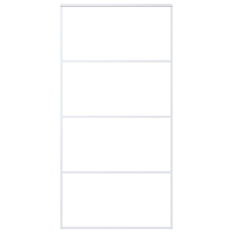 VIDAXL -Schiebetür 102,5 x 205 cm mattes ESG -Glas und Aluminium weiß
