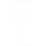 Vidaxl Schiebetür 76x205 cm mattes ESG -Glas und Aluminium weiß