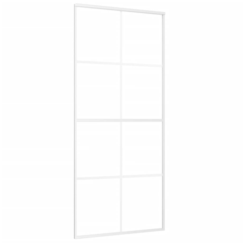 VidaXL sliding door 90x205 cm ESG glass and aluminum white