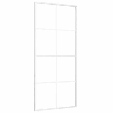 Vidaxl Schiebetür 90x205 cm mattes ESG -Glas und Aluminium weiß