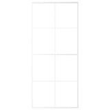 Vidaxl Schiebetür 90x205 cm mattes ESG -Glas und Aluminium weiß