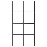 VIDAXL -Schiebetür 102,5 x 205 cm ESG -Glas und Aluminiumschwarz