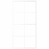 VIDAXL -Schiebetür 102,5 x 205 cm ESG -Glas und Aluminium weiß