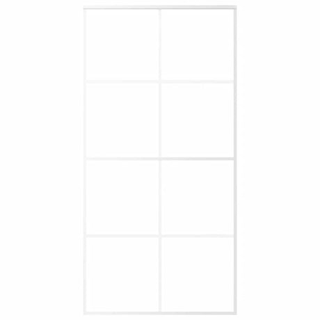 VIDAXL -Schiebetür 102,5 x 205 cm ESG -Glas und Aluminium weiß