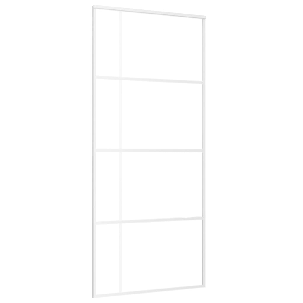 VidaXL sliding door 90x205 cm ESG glass and aluminum white