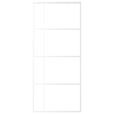 Vidaxl Schiebetür 90x205 cm mattes ESG -Glas und Aluminium weiß
