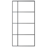 VIDAXL -Schiebetür 102,5 x 205 cm ESG -Glas und Aluminiumschwarz