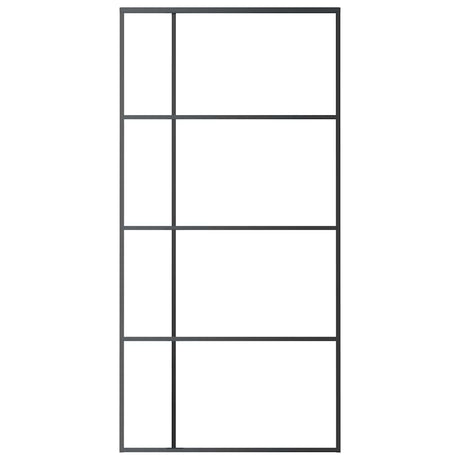 VIDAXL -Schiebetür 102,5 x 205 cm ESG -Glas und Aluminiumschwarz