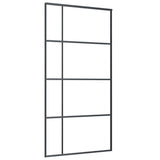 Vidaxl rutscht Dier 102.5x205 cm mattte Eskl Glas an Aluminiumblack