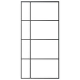 VIDAXL -Schiebetür 102,5 x 205 cm mattes ESG -Glas und Aluminiumschwarz
