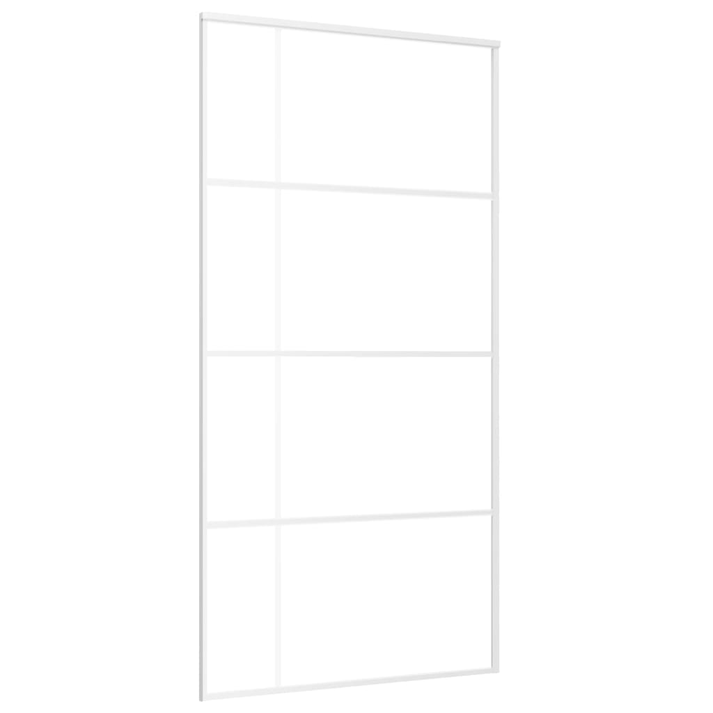 VidaXL sliding door 102.5x205 cm ESG glass and aluminum white