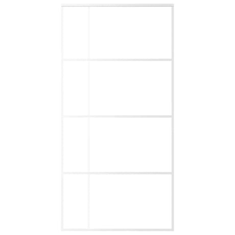 VIDAXL -Schiebetür 102,5 x 205 cm ESG -Glas und Aluminium weiß