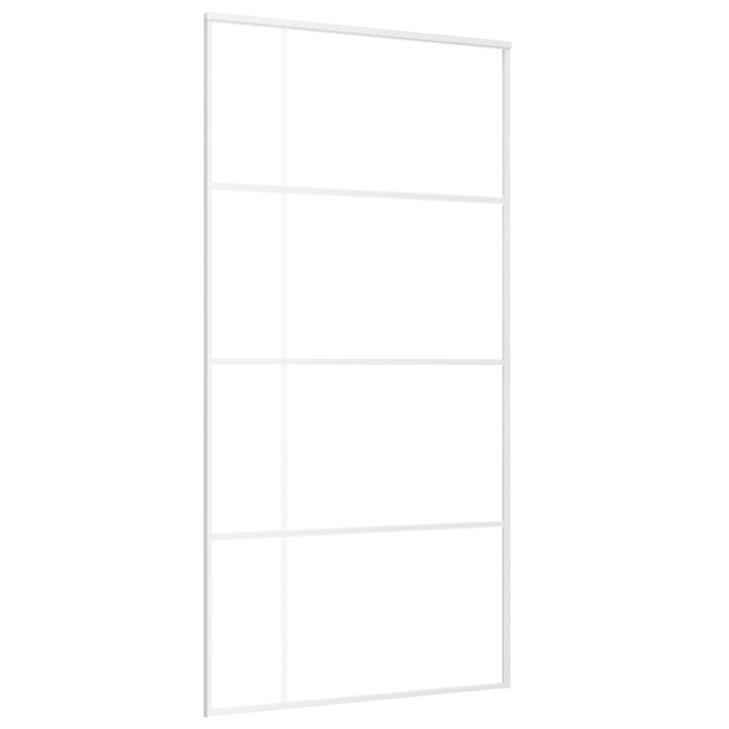 VidaXL sliding door 102.5x205 cm matte ESG glass and aluminum white