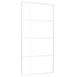 VidaXL sliding door 102.5x205 cm matte ESG glass and aluminum white