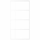 VIDAXL -Schiebetür 102,5 x 205 cm mattes ESG -Glas und Aluminium weiß