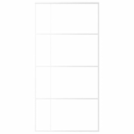 VIDAXL -Schiebetür 102,5 x 205 cm mattes ESG -Glas und Aluminium weiß