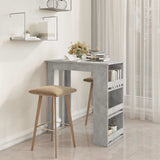 Vidaxl bartafel met opbergrek 102x50x103,5 cm spaanplaat betongrijs