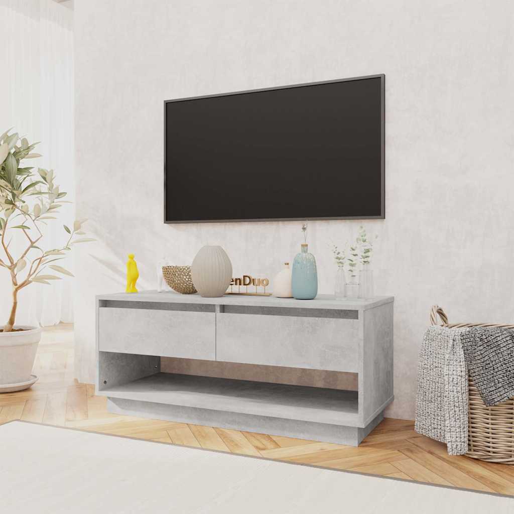 Vidaxl tv-meubel 102x41x44 cm bewerkt hout betongrijs