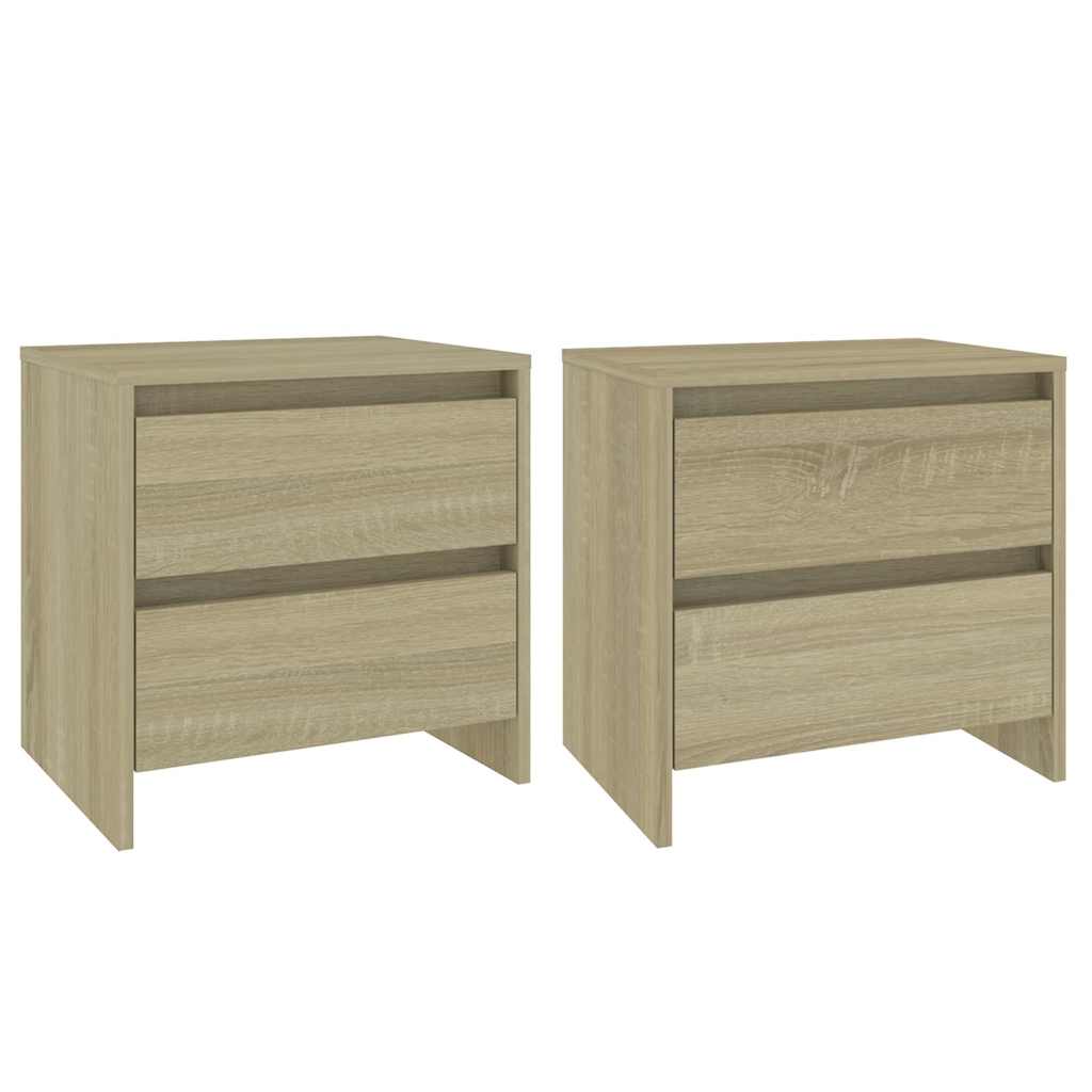 Vidaxl nachtkastjes 2 st 45x34,5x44,5 cm bewerkt hout sonoma eiken