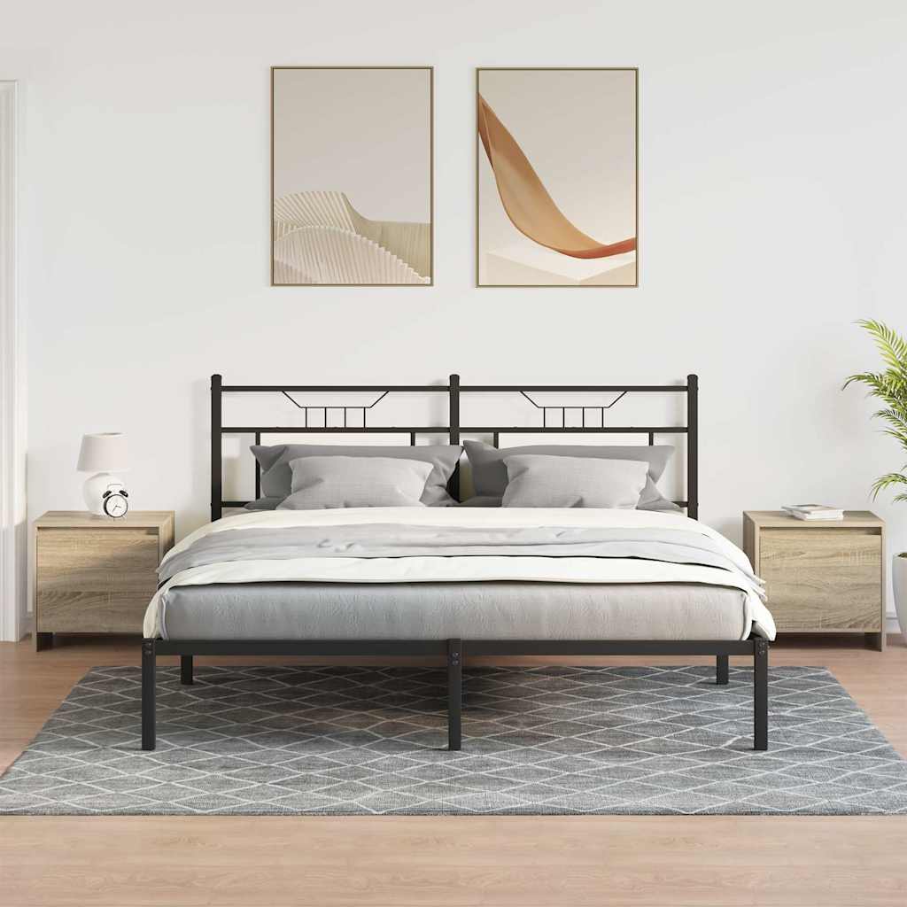 Vidaxl nachtkastjes 2 st 45x34x44,5 cm bewerkt hout sonoma eikenkleur