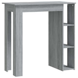 Vidaxl bartafel met schap 102x50x103,5 cm bewerkt hout grijs sonoma