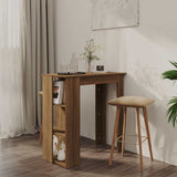 Vidaxl bartafel met schap 102x50x103,5 cm bewerkt hout bruin eiken