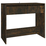 Vidaxl wandtafel 89x41x76,5 cm bewerkt hout gerookt eikenkleurig