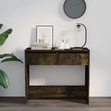 Vidaxl wandtafel 89x41x76,5 cm bewerkt hout gerookt eikenkleurig