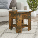 Vidaxl salontafel 40x40x42 cm bewerkt hout gerookt eikenkleurig