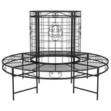 Vidaxl boombank rond ø137 cm staal zwart