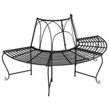 Vidaxl boombank halfrond ø159 cm staal zwart