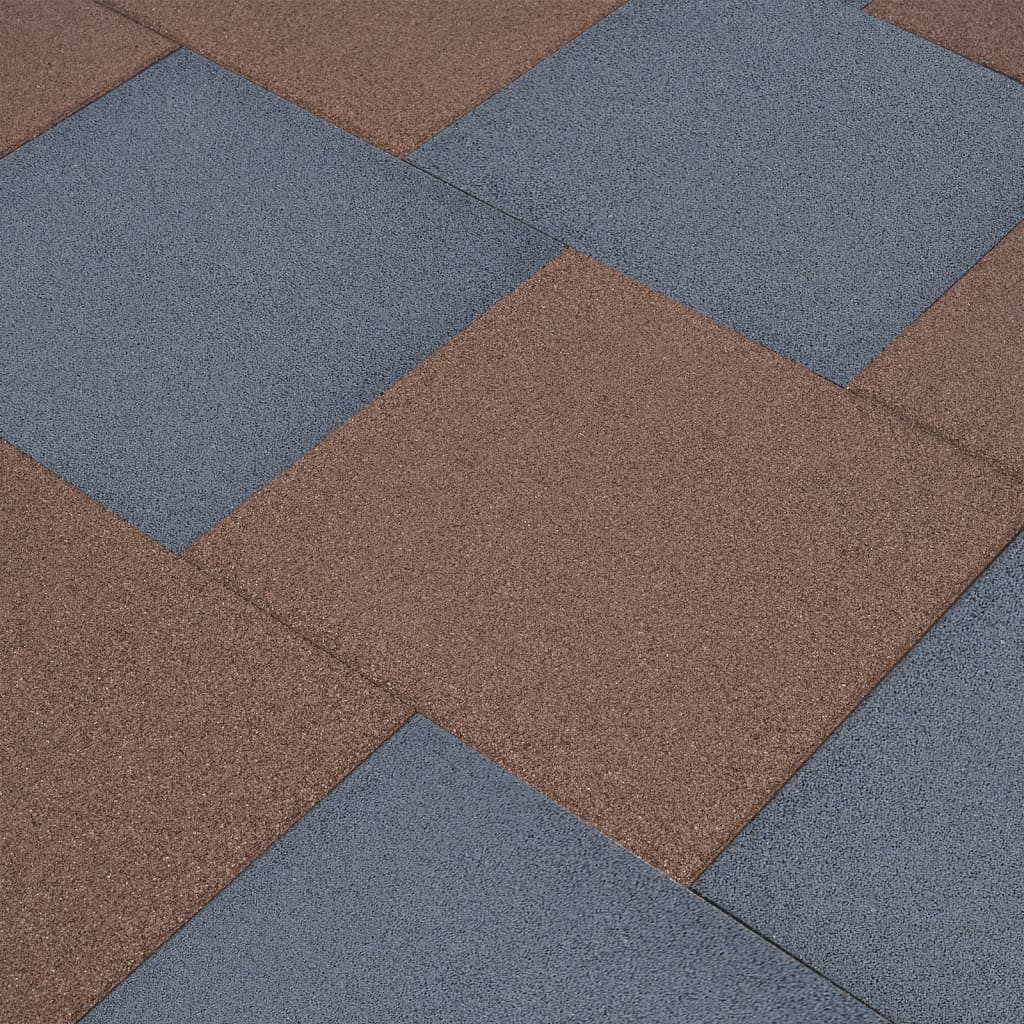 Carreaux Vidaxl Valt 12 ST 50x50x3 cm Gris en caoutchouc