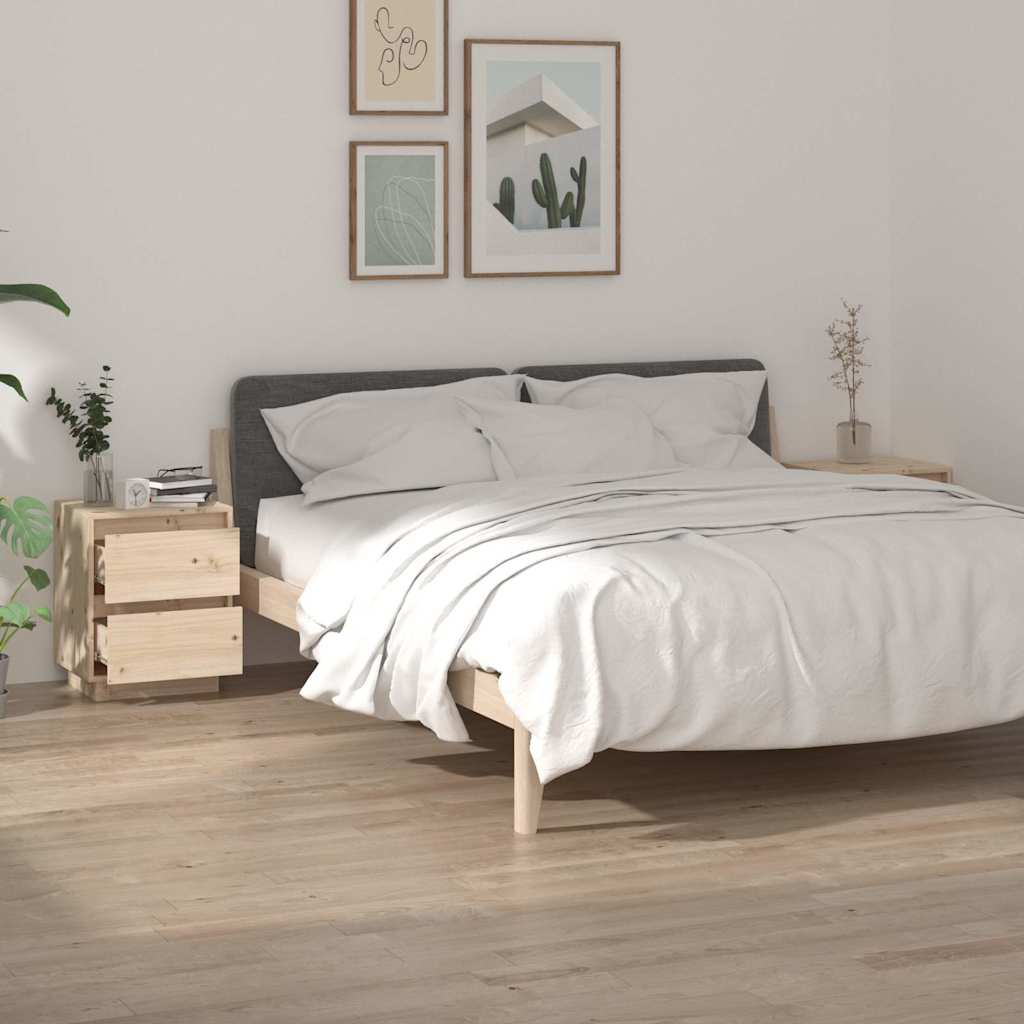 Vidaxl nachtkastjes 2 st 40x35x50 cm massief grenenhout